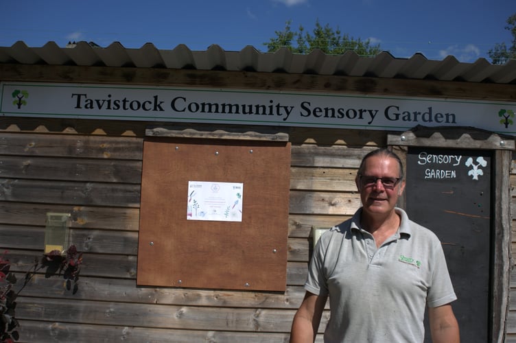 Rob Smith is the new head gardener at Tavistock Sensory Garden, having trained at Kew. Picture by Jude Wright.