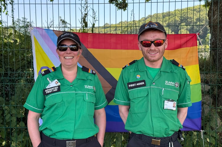St John Ambulance staff who provided first aid cover for Okehampton Pride. AQ 6551