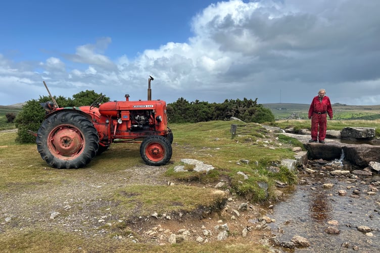 Whitchurch farmer Francis Mudge is investigating why a leat on Dartmoor has partly dried up along its length, causing hardship to livestock. Picture by Zoe King.