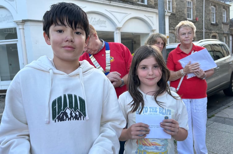 Age 11-14 category winners: Briony Beeching (second), Archer Traff (third). Nyah Riggs, not pictured, came first.