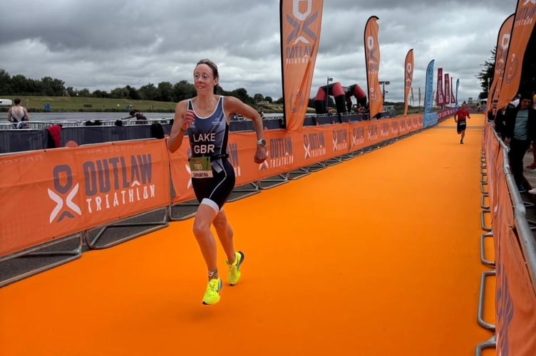 Tavistock Swimming Club's Sam Lake swam and ran to success in the National Triathlon Championships.