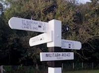 Handmade road sign taken down