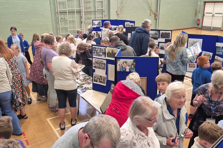 Bere Alston Primary School's pop-up museum proved popular with parents and other villagers.
