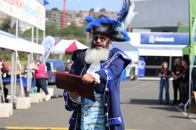 Plymouth Town Crier John Pitt opens Devonport Open Days.
