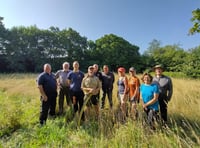 Green burial meadow cut for hay the traditional way