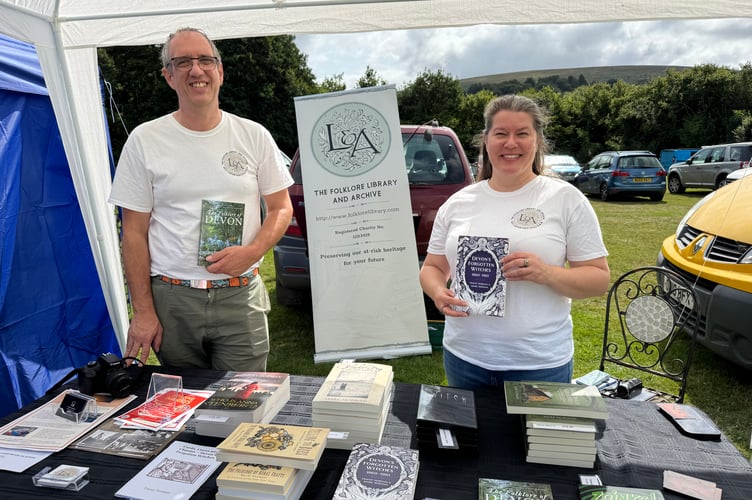The Folklore Library and Archive had a stall at the Dartmoor Folk Festival and also gave a talk about Devon Folklore. AQ 9067