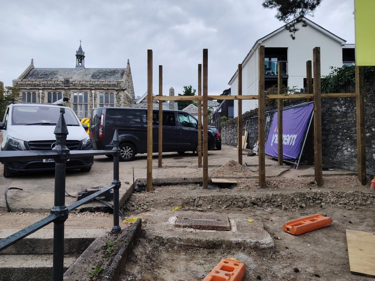 The new school is taking shape on Plymouth Road.