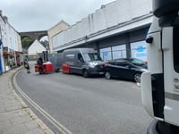 Tavistock traffic delays as fire-damaged Co-op cleared out