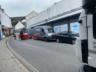 Tavistock traffic delays as fire-damaged Co-op cleared out