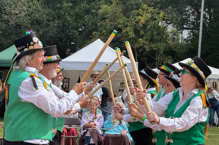 Exeter Morris in action at Dartmoor Folk Festival. AQ 8957