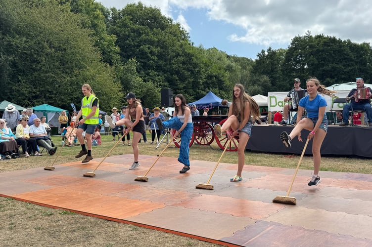 Previous Dartmoor Broom dance champions gave a demonstration. AQ 8994