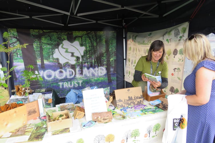 The Woodland Trust stall at the Okehampton show.