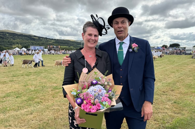 Okehampton Show President Roger Cunningham and his wife Deborah. AQ 0250