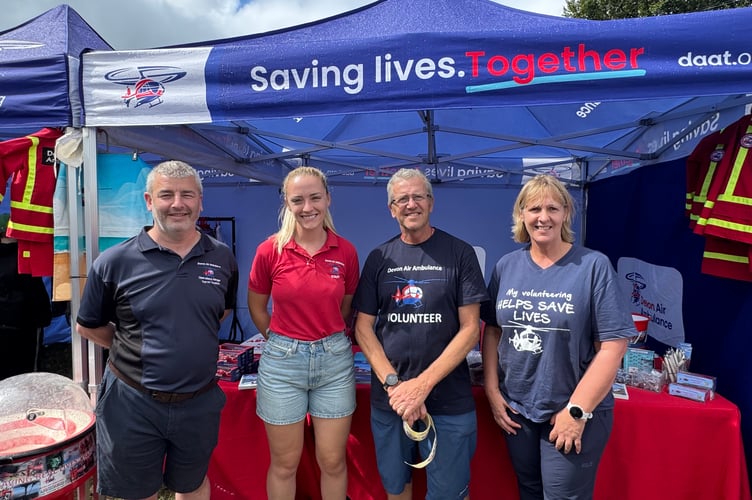 Helpers on the Devon Air Ambulance stand. AQ 9900