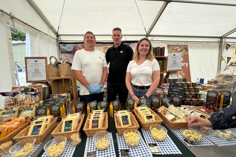Say Cheese! Free samples were on offer on the Taw Valley Creamery stand. AQ 9927