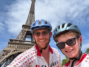 Father and son complete epic London to Paris cycle ride