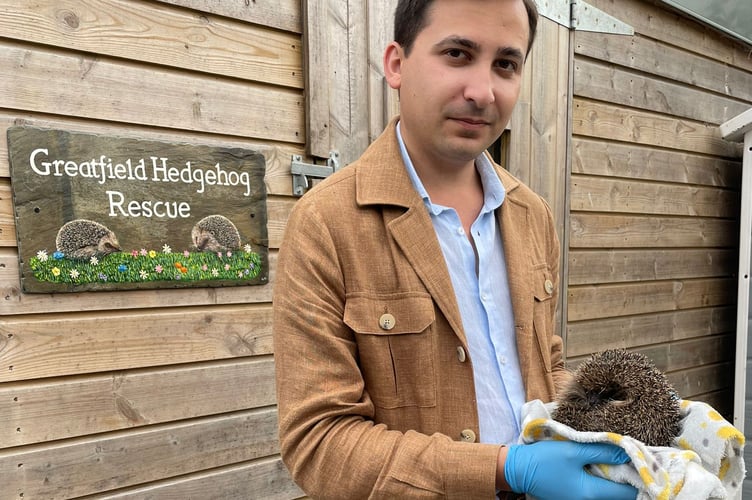 Hedgehog lover Alex xxxxx is completing a long-distance walk for Greatfield Hedge Rescue.