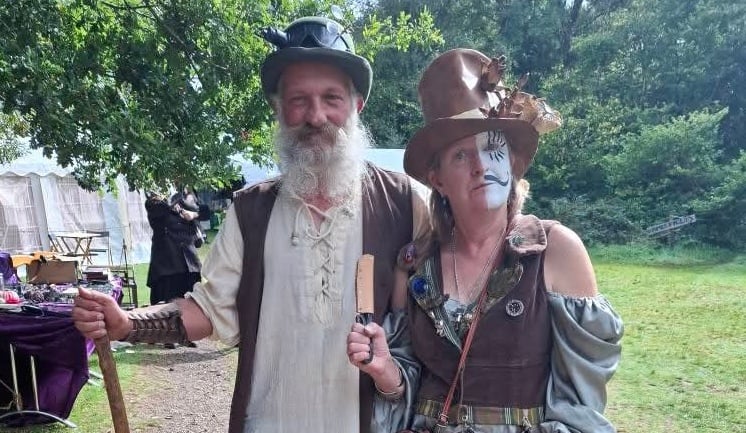 Attendees looking dapper in their fantasy costumes.