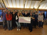 Callington Young Farmers donate funds from dung run to Derriford unit