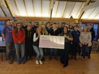 Callington Young Farmers donate funds from dung run to Derriford unit