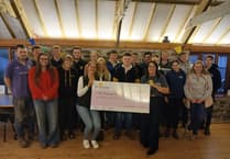 Callington Young Farmers donate funds from dung run to Derriford unit
