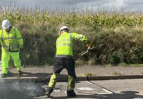 Devon pothole repair trial started at North Tawton
