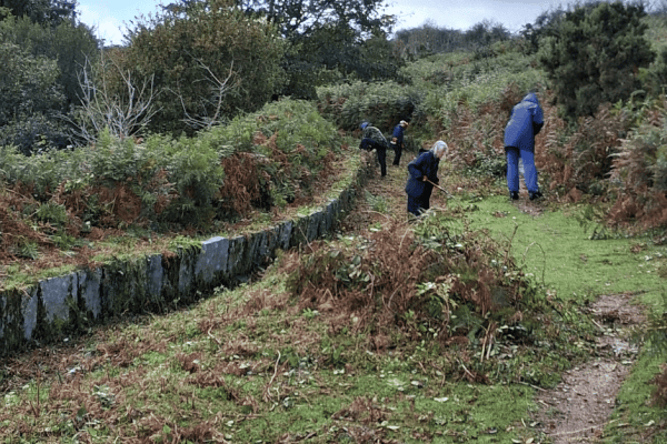 Drake's Leat after volunteers cleared the area.