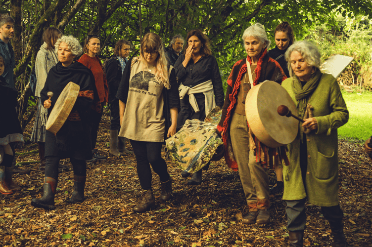 A shroud ceremony raises awareness of species decline on Dartmoor.