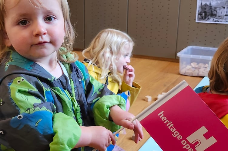 Youngsters learning about Tavistock's history through art, play and plants.