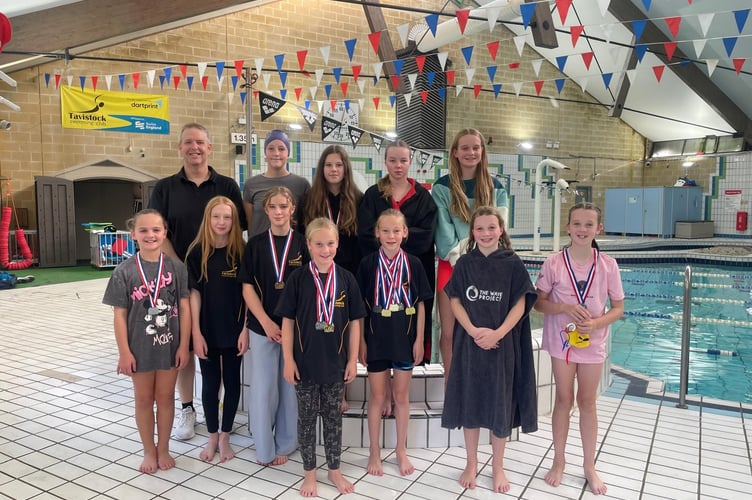 Tavistock Swimming Club's youngest swimmers did themselves and the club proud by winning four gold, 14 silver and 16 bronze medals at an Okehampton race meet.