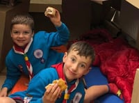 South Zeal Beavers sleep in cardboard boxes for scout hut funds