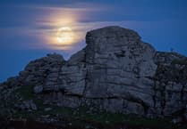 Harvest supermoon lights up Dartmoor skies