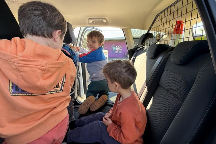 The children had the opportunity to explore the Tri-Service car and discover more about the community and emergency responding work undertaken by the local officers.