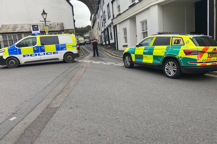 Emergency services are attending an incident this morning on Bannawell Street, Tavistock.