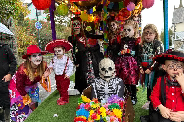 The Day of the Dead tableau from the Sticklepath area was a spooky work of art.