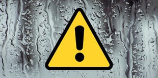 Yellow rain warning for Devon and Cornwall