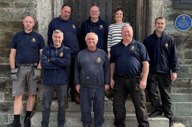 Ian Lashbrook and the works team before Goose Fair thank you event.