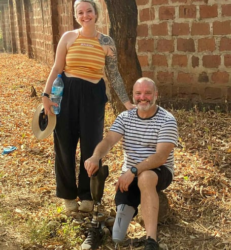 Lee Spencer, the famous adventurer known as one-legged rowing Marine, is climbing Mt Killimanjaro with his daughter Harriet.