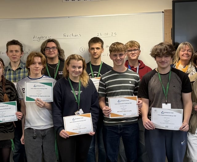 Maths students' ten out of ten
