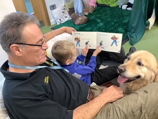 Therapy dog boosts reading and wellbeing