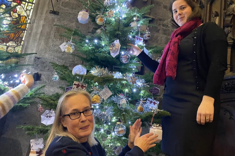 Tavistock Christmas Tree Festival taking shape.