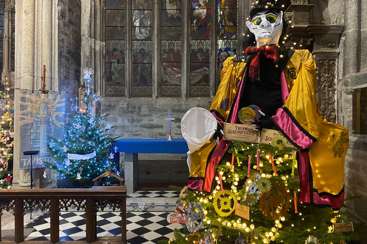 Tavistock Christmas Tree Festival: A dramatic tree sponsored by Truly Scrumptious and promoting Tavistock Musical Theatre. 