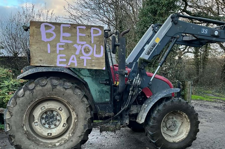 West Devon farmers join a national anti-tax protest rally in London.