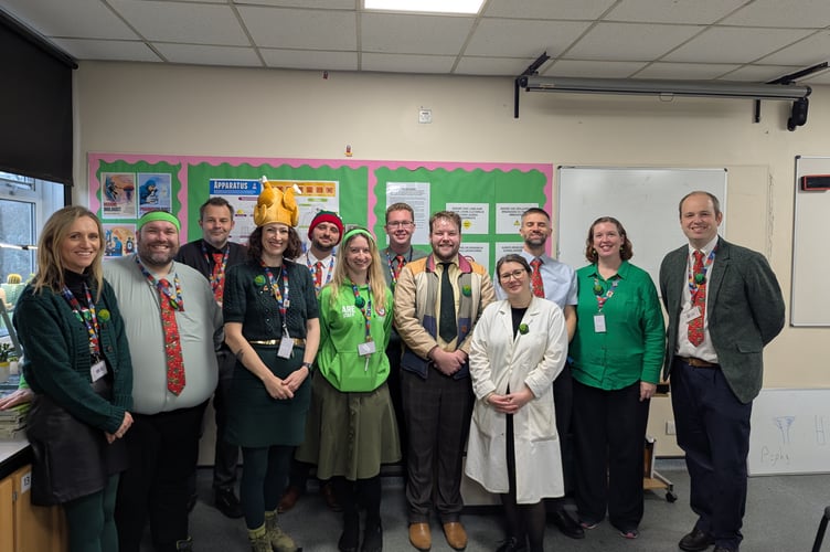 Tavistock College staff's humorous tribute to their late colleague James Stroud.