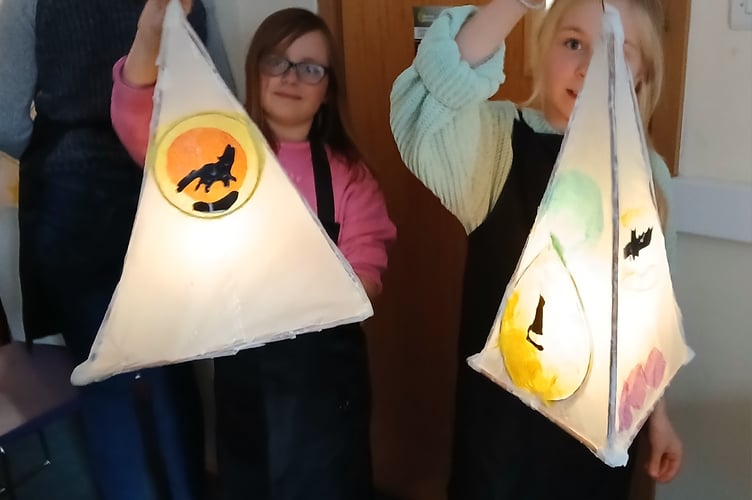 Creative youngsters join lantern-making workshops for the Tavistock Dickensian Evening parade. The sessions were held by West Devon Community Art Workshops.