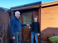 Okehampton Men in Sheds build garden workspace for young man