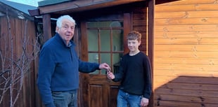 Okehampton Men in Sheds build garden workspace for young man