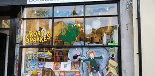 Bookshop unveils new window art inspired by Hugh Bonneville's debut 