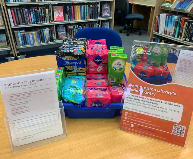 Period Pantry opens at Okehampton Library to combat period poverty