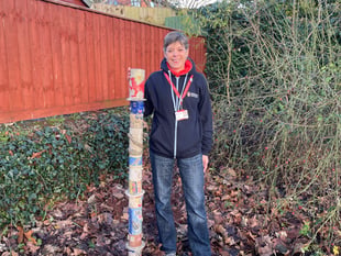 Totem pole erected in Crediton park
